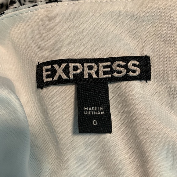 Express Black and White Skater Dress - Picture 6 of 7